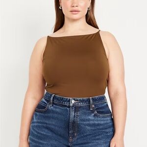 Old Navy WHITE Double Layer Cami Bodysuit